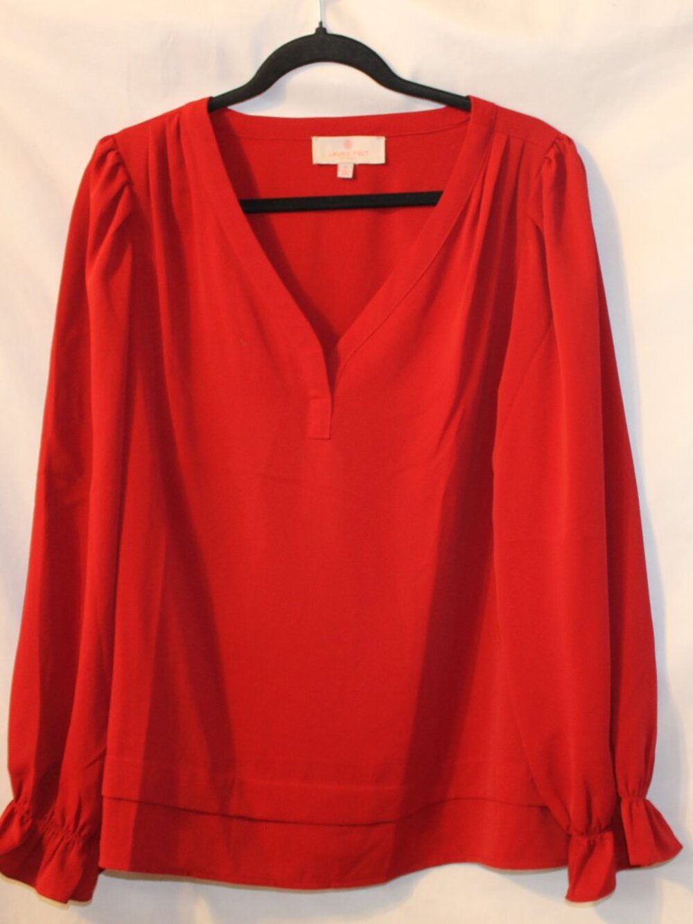 Laurie Felt Cloud 9 Split-Neck Blouse